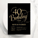 Search for formal 40th birthday invitations Elegant
