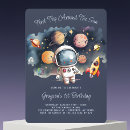 Search for round birthday invitations Blue