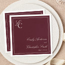 Search for burgundy wedding napkins Elegant