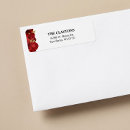 Search for red gold return address labels Minimalist