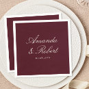 Search for burgundy napkins Elegant