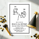 Search for black and white 21st birthday invitations Twenty one