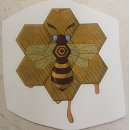 Search for bee hive stickers Honeycomb
