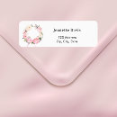 Search for flower wreath return address labels White