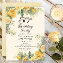 Search for yellow rose birthday invitations For her