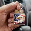 Search for bird portrait keychains Bald eagle