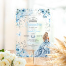 Search for baby blue quinceanera invitations Princess tiara crown