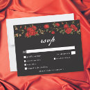 Search for red rose wedding rsvp cards Vintage