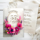 Search for surprise 55th birthday invitations Floral