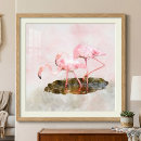 Search for pink flamingo art Tropical birds