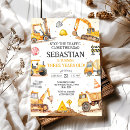 Search for construction birthday invitations Yellow truck