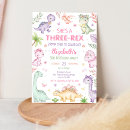 Recherche de de t rex anniversaire invitations Girl