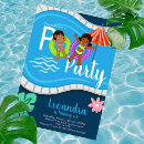 Search for cute pool party invitations Blue