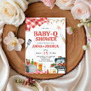 Search for baby q invitations Red gingham