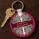Search for red and silver rounded keychains Elegant