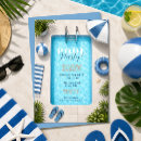 Recherche de bord de la piscine invitations De fête de natation