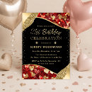 Search for heart birthday invitations Gold glitter