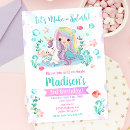 Search for mermaid and unicorn party invitations Girl