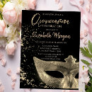 Search for mardi gras quinceanera invitations Gold