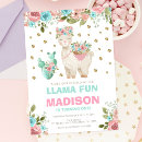 Search for llama 1st birthday invitations Floral