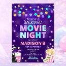 Search for backyard movie night birthday invitations Film