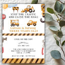 Search for under construction birthday invitations Stop the traffic