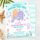 Search for sea life birthday invitations Whimsical