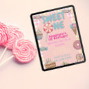 Search for sweets and treats birthday invitations Sweet one