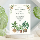 Search for plant bridal shower invitations Watercolor