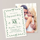 Search for green engagement party invitations Retro