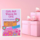 Search for girls just wanna be one invitations 1st