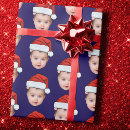 Search for santa head wrapping paper Funny