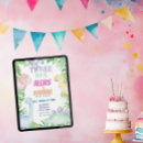 Search for three rex girl birthday invitations 3rd