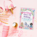 Search for princess unicorn birthday invitations Floral