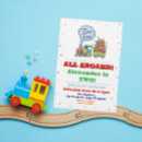 Search for train 2nd birthday invitations Two