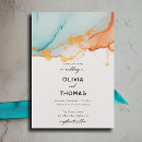 Search for teal and orange wedding invitations For her