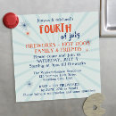 Search for fireworks square invitations Patriotic
