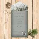 Search for simple mountain wedding invitations Green and white