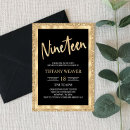 Search for 19th birthday invitations Glitter