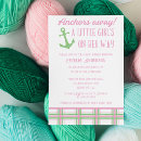 Search for nautical baby girl shower invitations Anchors away
