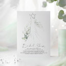 Recherche de robe de mariée invitations Aquarelle eucalyptus feuille boho