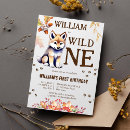 Search for cute wolf invitations Wild one