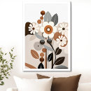 Recherche de floral noir et blanc posters Boho