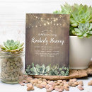 Search for succulent bridal shower invitations Rustic