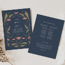 Search for art deco wedding programs Navy blue