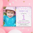 Recherche de purple 1st birthday invitations Rose