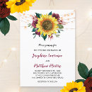 Search for burgundy sunflower wedding invitations Fall