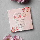 Search for cherry blossom square wedding invitations Pink
