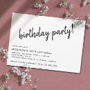 Search for casual birthday invitations Black and white