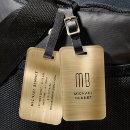 Search for monogram luggage tags gold
